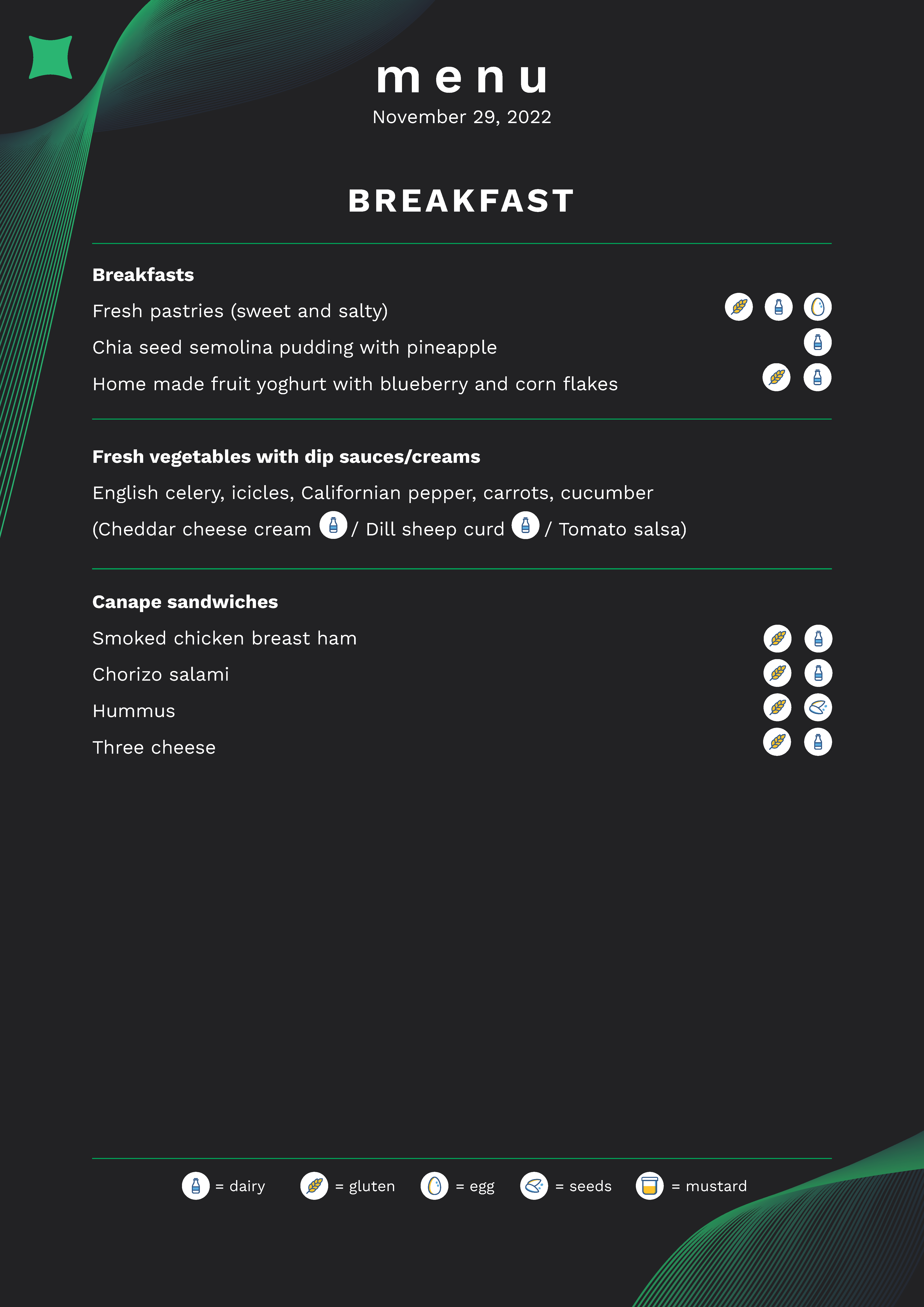 Catering menu page 4